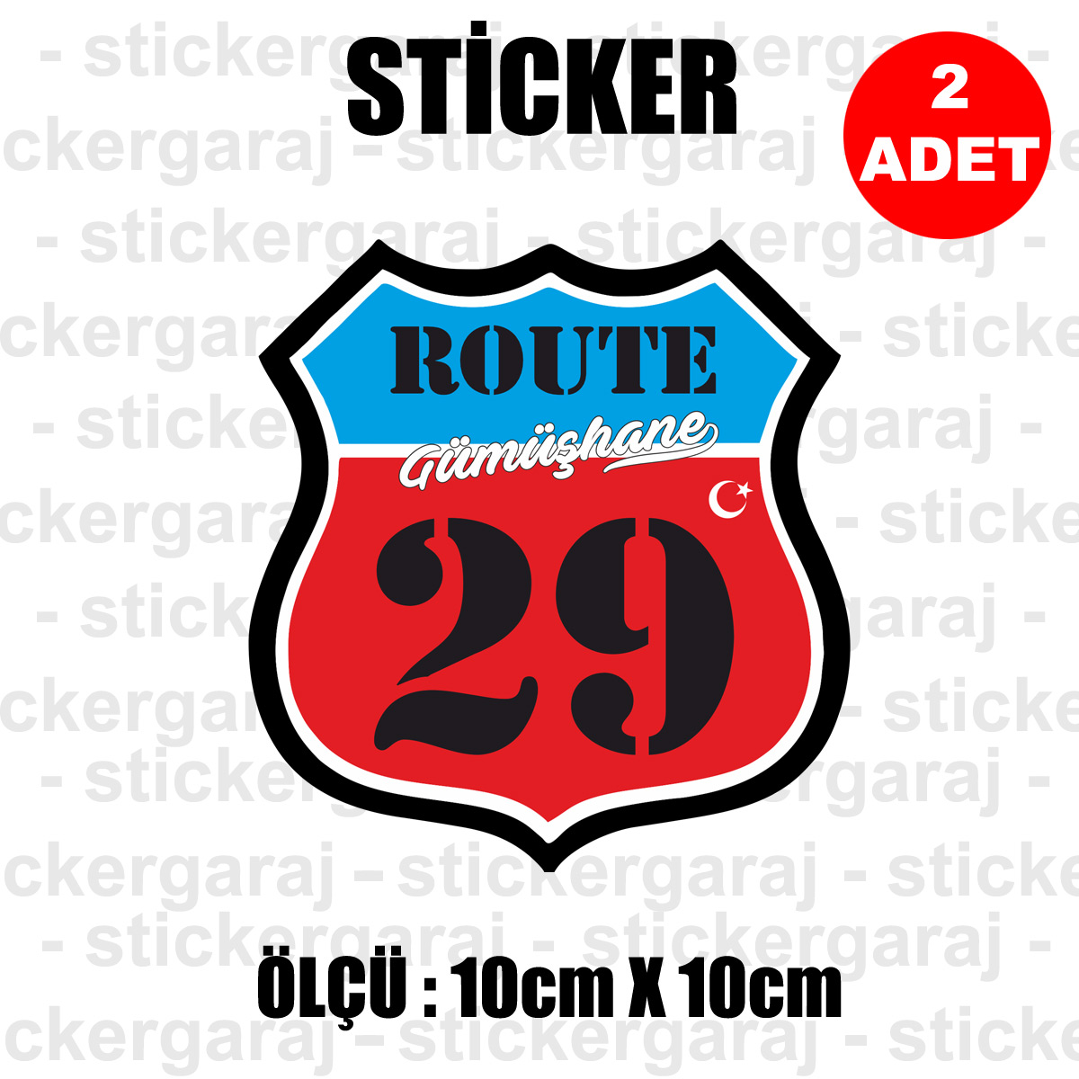 29 GUMUSHANE - 29 Gümüşhane Rota İl Kodu Sticker