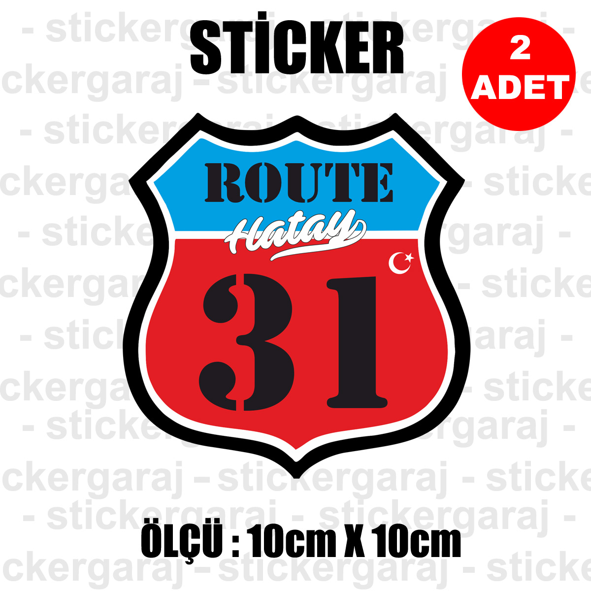 31 HATAY - 31 Hatay Rota İl Kodu Sticker