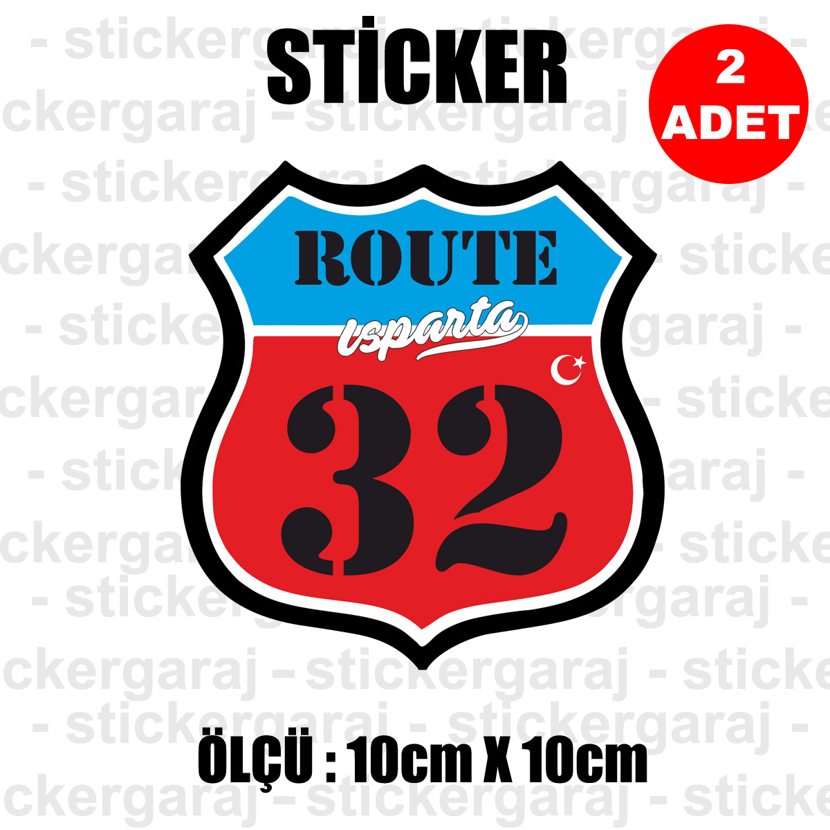 32 ISPARTA - 32 ısparta Rota İl Kodu Sticker