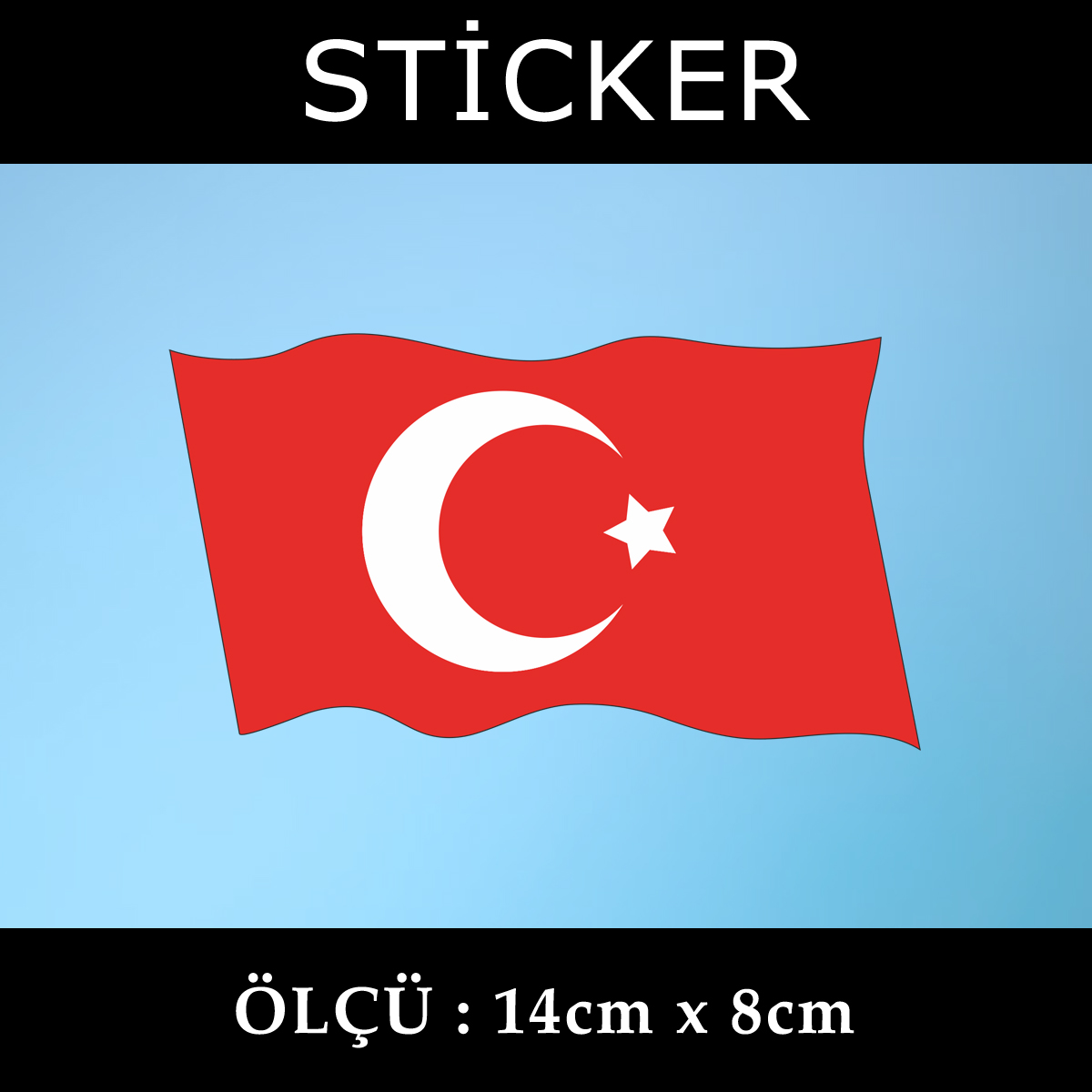 bayran - Türkiye Bayrak dalgalanan sticker