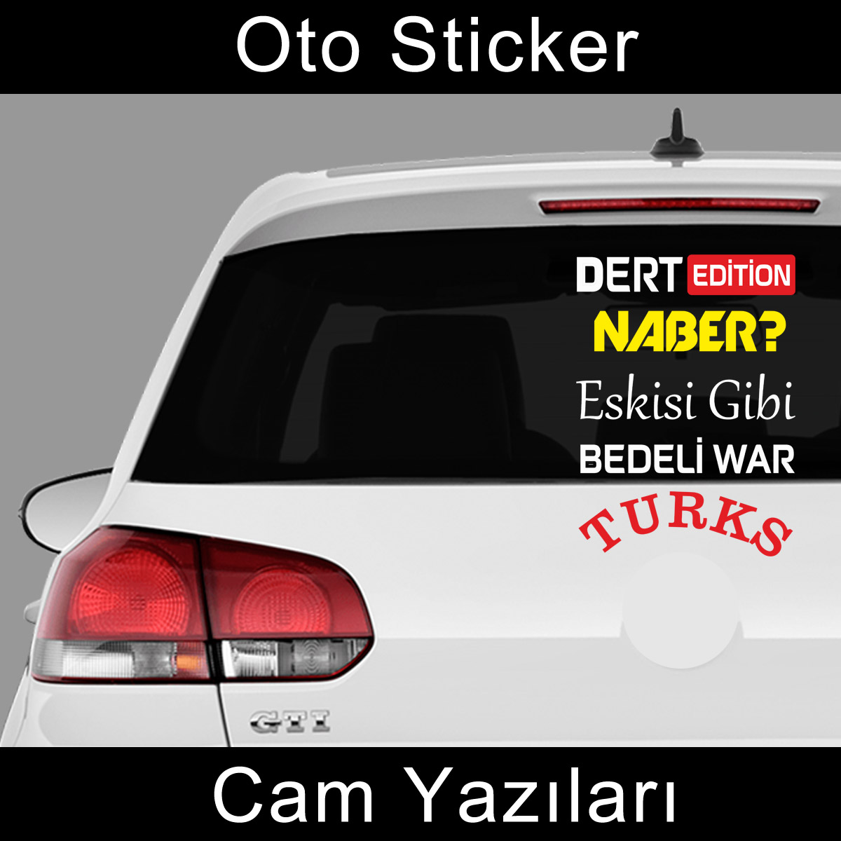 cam yazilari - Oto sticker seti - arka cam yazıları