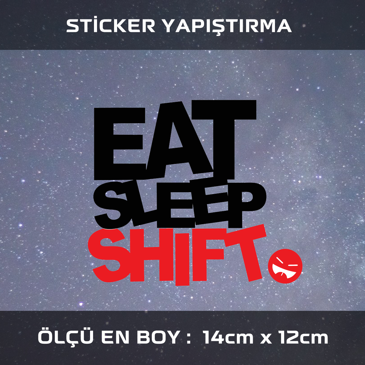 oto sticker yazi - shift - araba çıkartması etiket sticker