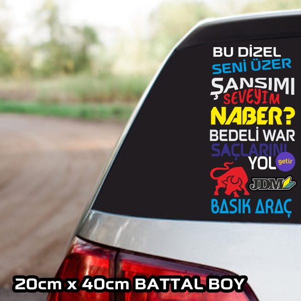  dizel araba sticker 600x600
