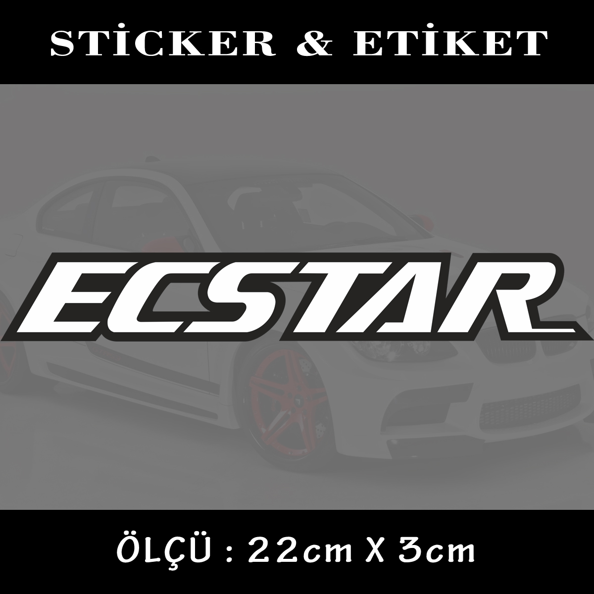 ecsstar - Star sticker yazı