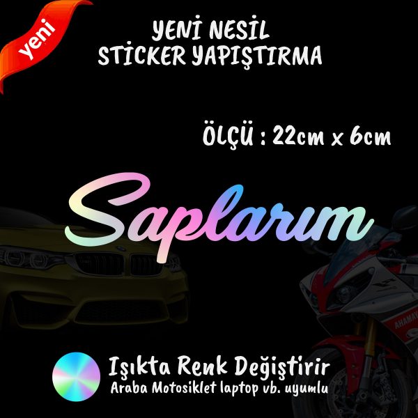  sticker araba SAPLARIM 600x600