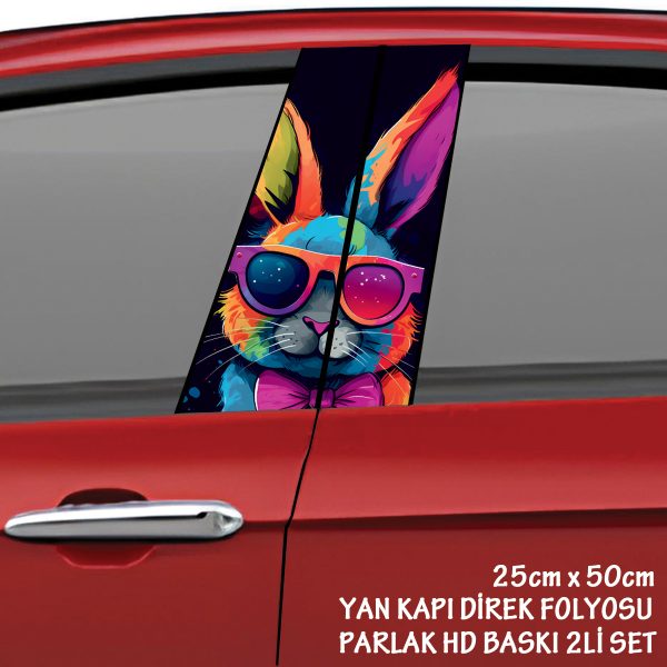  tavsan oto stcker kaplama folyo 600x600